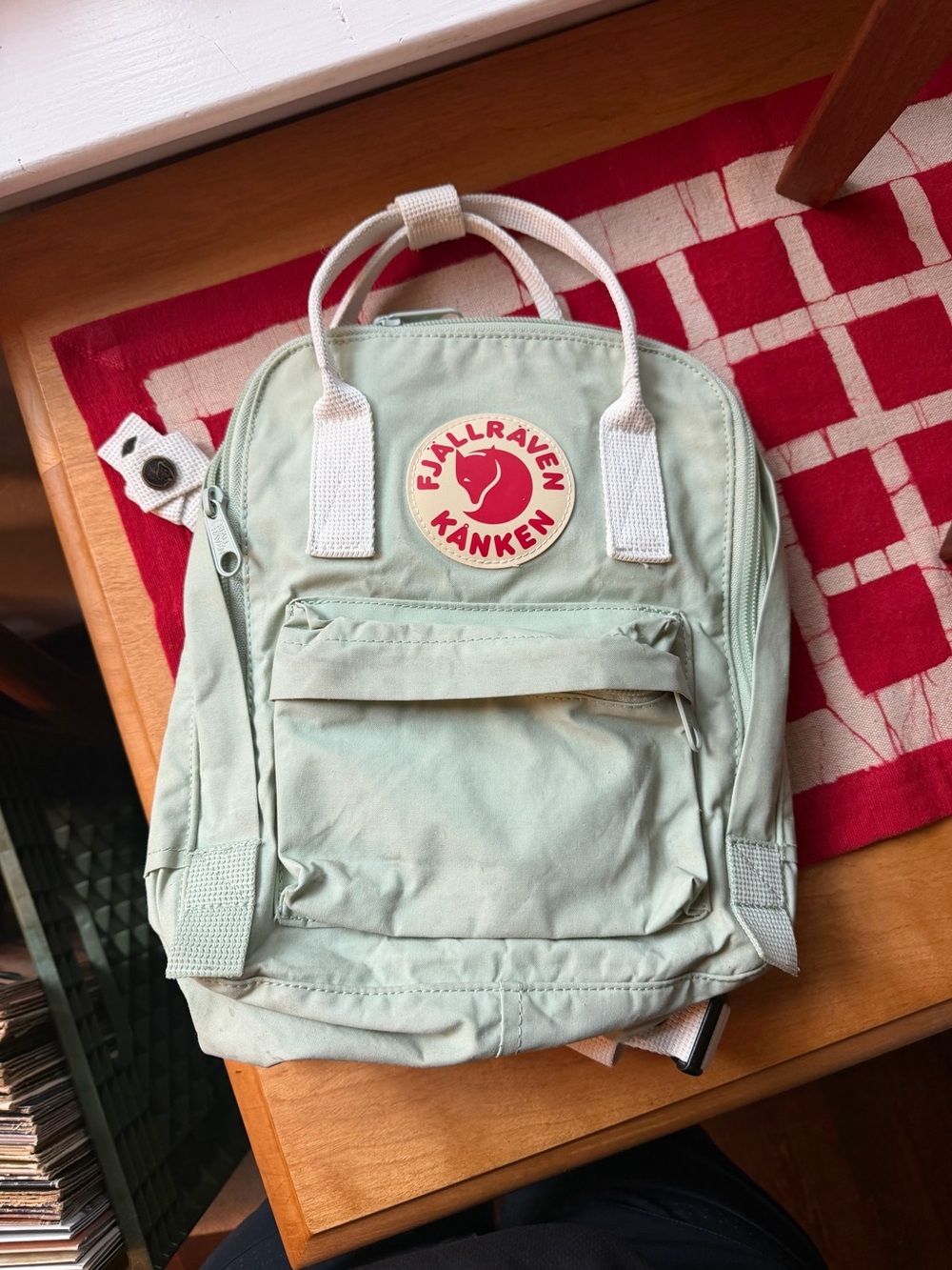 Fjallraven Mini Kanken kids backpack in Mint